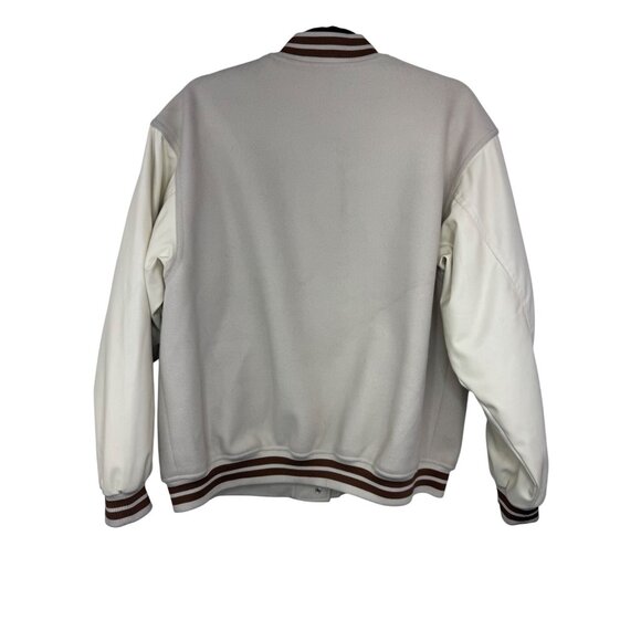 H&M X Smiley Varity Jacket Tan Embroiderer Snap Jacket Men's size M - Picture 3 of 7